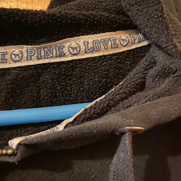 2000’s/Y2K PINK Victoria’s Secret Zip Up Hoodie - Picture 3 of 3